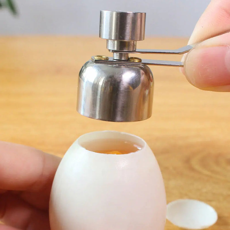 Egg Cracker Topper Stainless Steel Egg Shell Opener Egg Cracker Separator for  Soft or Hard Boiled Egg(L)